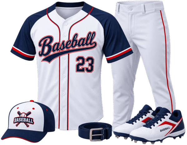 Custom baseball kit with jersey and baseball pants