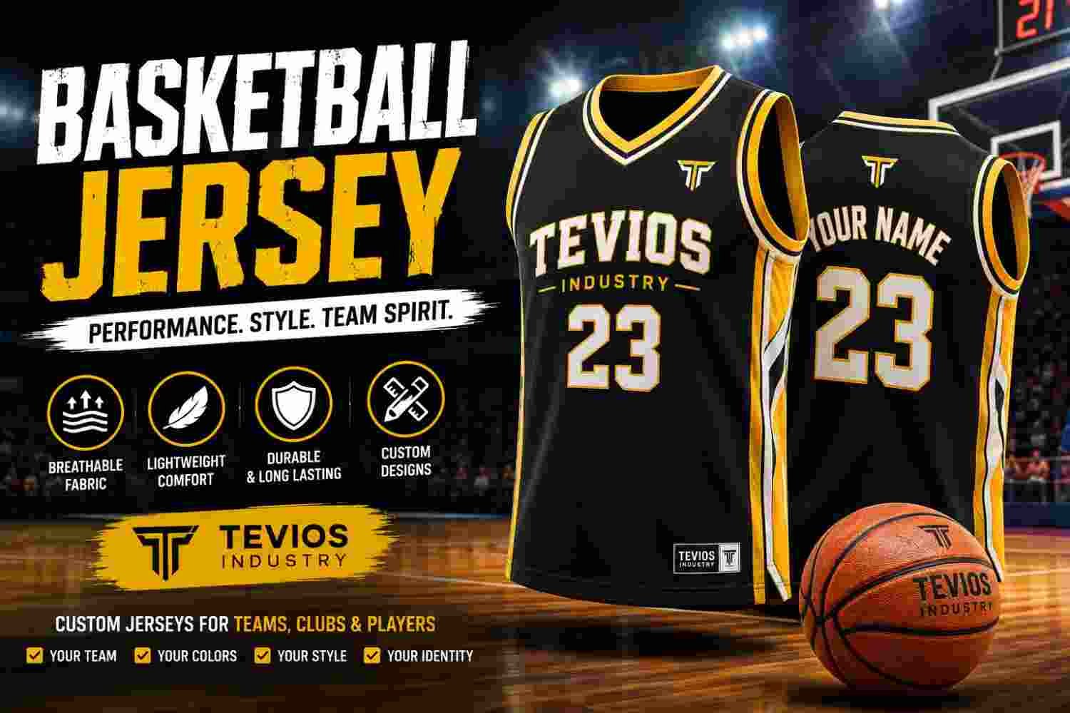 Custom basketball jersey for teams and players