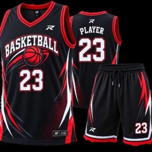 Custom basketball kit with jersey and shorts